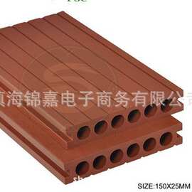 14023厂家提供 PE圆孔木塑地板木塑板户外园林栈道步行街农庄建材