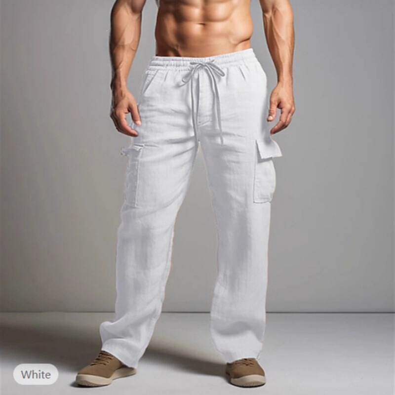 2026 New Style Loose-Fitting Long Pants with Drawstring Elastic Waist, Straight Leg, Solid Color, Breathable, Casual Everyday Mid-Length Pants 2026 New Style Loose-Fitting Long Pants with Drawstring Elastic Waist, Straight Leg, Solid Color, Breathable, Casual Everyday Mid-Length Pants