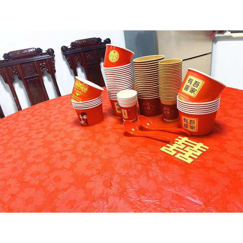 모란꽃 일회용 식탁보 10개