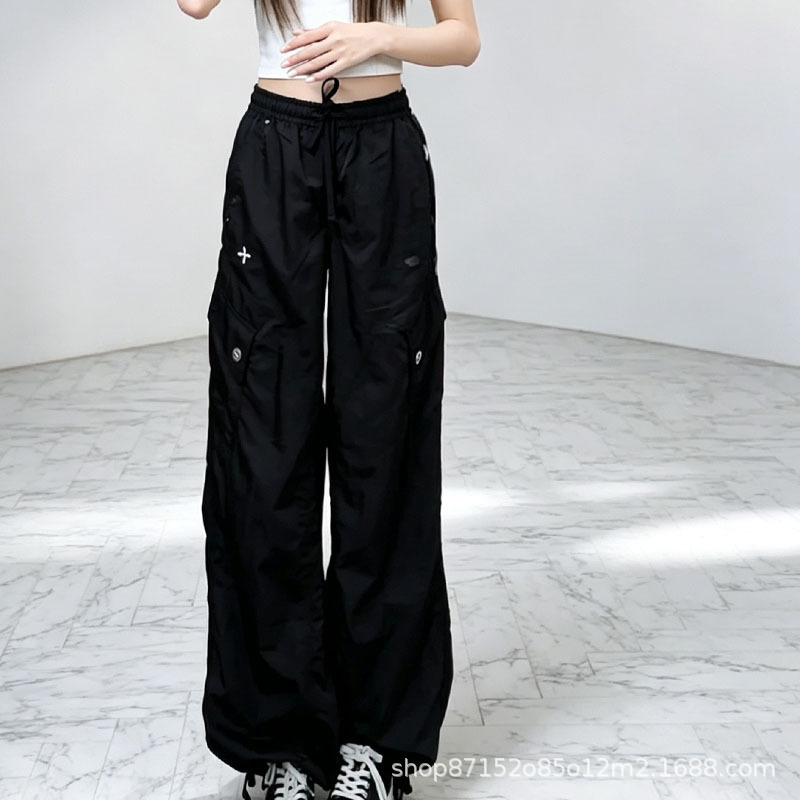 SMFR Eternal Statue Outdoor Sports Pants Casual Wide-Leg Drawstring Nylon Pants New Early Autumn Product