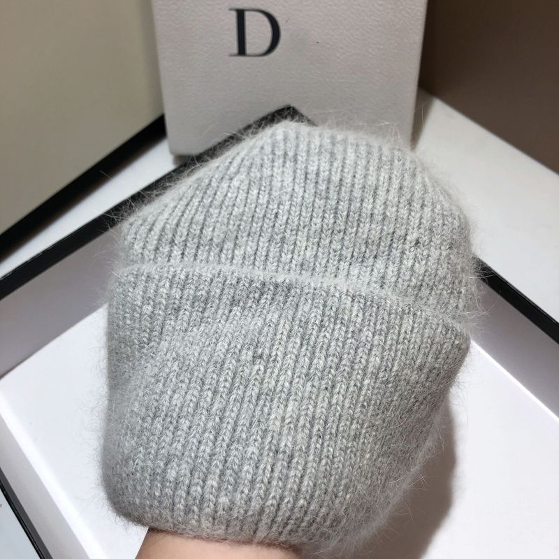 大量の輸出ロシアの厚い重さのウサギの毛のニットの帽子のファッションのシンプルな純色の柔らかいモチモチの保温の毛糸の帽子の女性|undefined