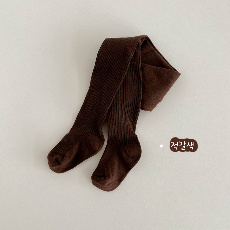 1385 pantimedias para niños al por mayor de Primavera de color sólido de doble aguja de los niños leggings de algodón tira de los NIÑOS Calcetines de baile