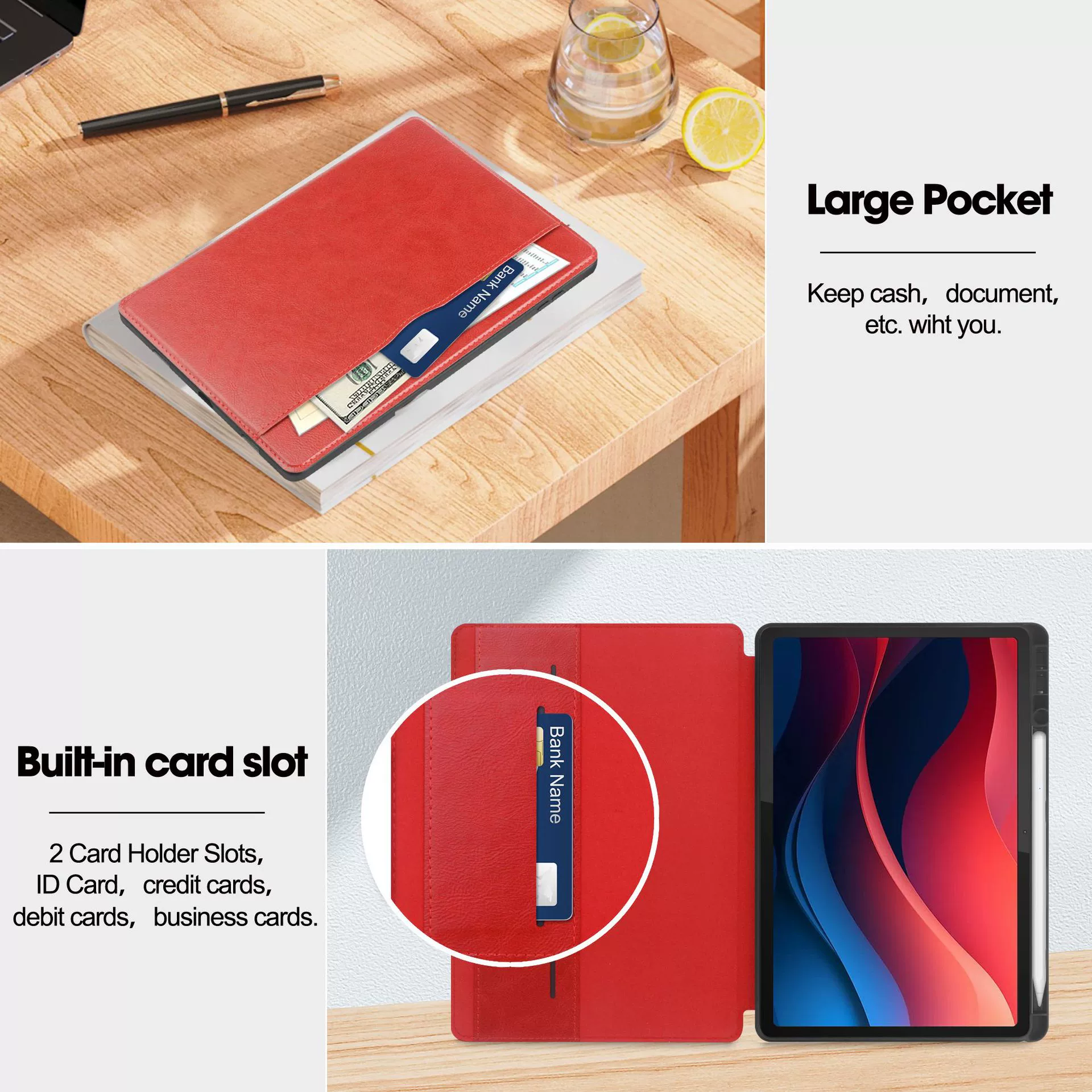 Совместимый защитный чехол для планшета Lenovo Tab M11 и многофункциональный бизнес-чехол для Lenovo Xiaoxin pad2024