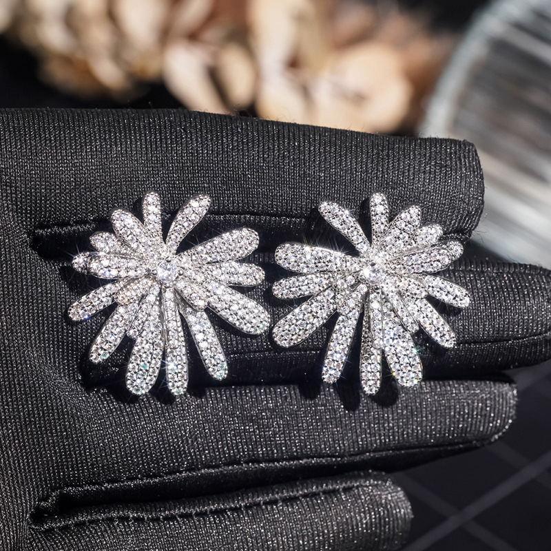 High-end Zircon Stud Earrings For Evening Party Sparkle_voghion.com