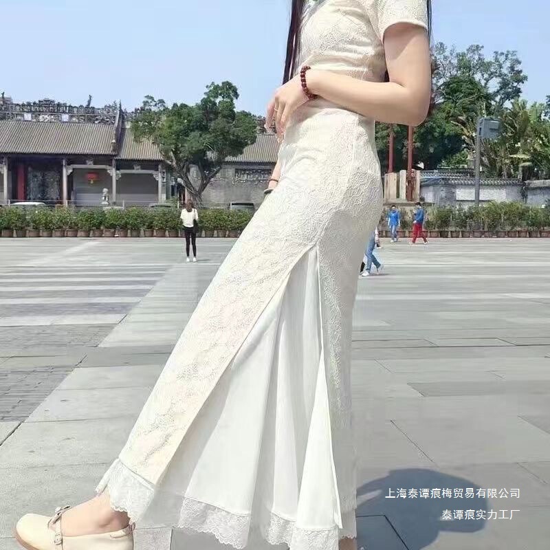 衬裙打底裙叠穿旗袍汉服马面裙内搭新中式半身裙蕾丝遮肉简约批发|undefined