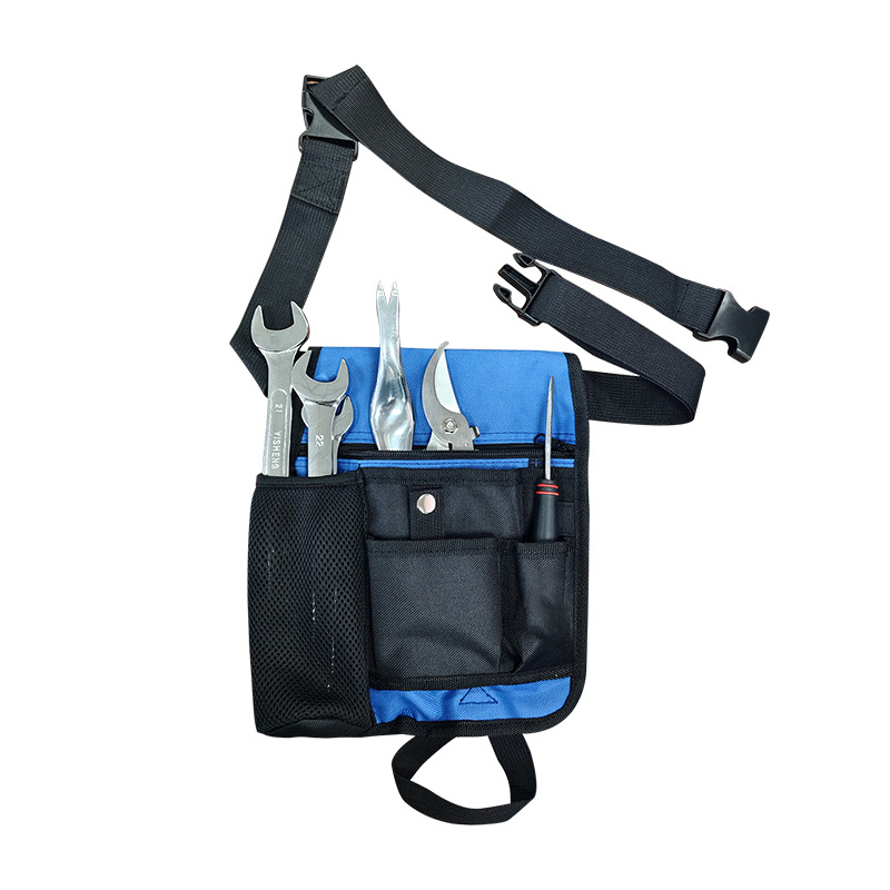 Bolsa de herramientas de hardware multibolsillo transfronteriza, bolsa de cintura resistente al desgaste, bolsa de cintura exterior para el usuario del sitio de construcción