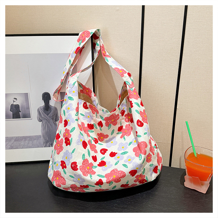 Hanfeng Fashion Große Kapazität Handtasche Schulter Freizeit Shopping Frische Fragmentierte Blume Einkaufstasche, Luxus Unterarm Tasche_voghion.com