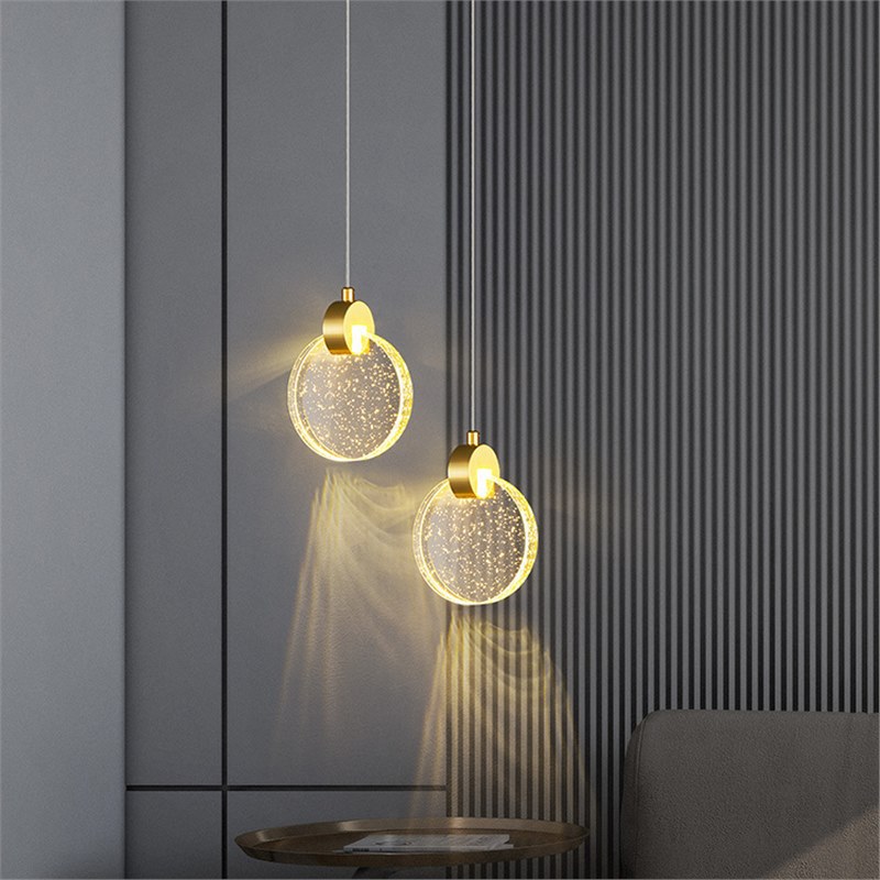 Popular Cross-Border Nordic Simple Bedroom Bedside Long-Line Chandelier Bedroom Chandelier Light Luxury High-End Entrance Chandelier