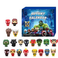 クロスボーダーアベンジャーズ クリスマスカウントダウンカレンダー ブラインドボックス マーベルアドベント 24個 ギフト 立体ブラインドボックス