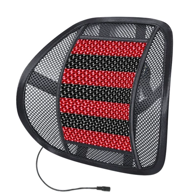Wood Bead Massage, Breathable Cooling — Waist support