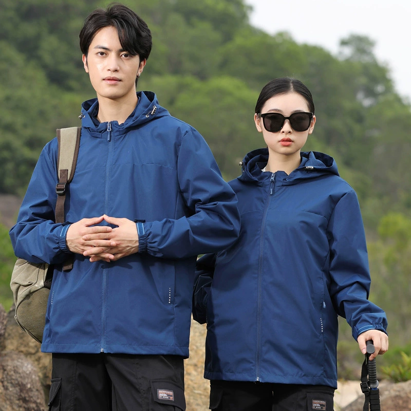 Новая куртка тонкий весенний и осенний открытый плащ водонепроницаемый и дышащий мужской и женский комбинезон с вышивкой логотипом