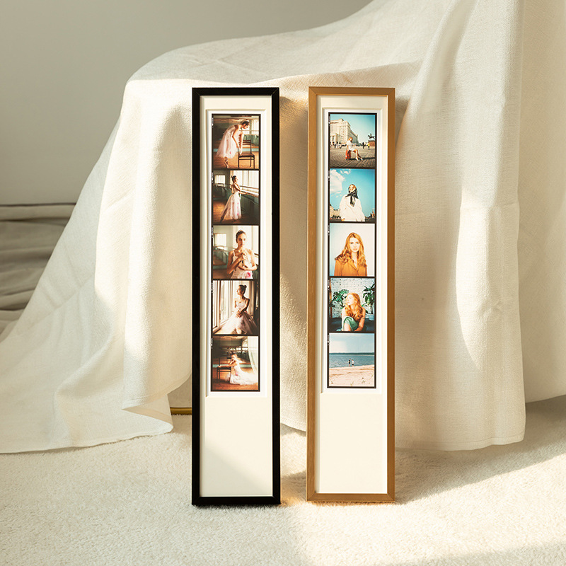 Creative Movie Film Photo Frame Black Gold Aluminum Alloy Making diy Couple Commemorative Gift Multi-Palace Frame