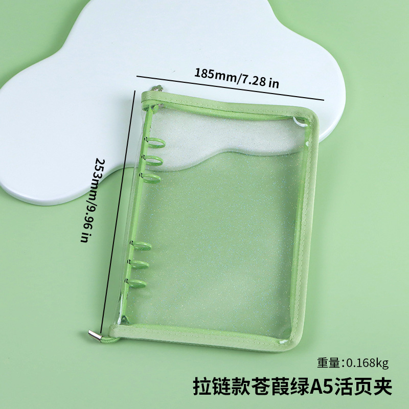 Estilo cremallera verde claro