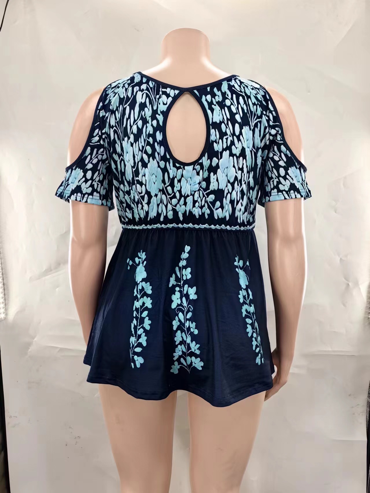191g Weight Short Sleeve Sleeve Length Raglan Sleeve Sleeve Type Spandex, Polyester Fabric Type Long Top Length T-shirt Tops Type Holiday, Daily Occasion U Neck Neckline Slim Fit Type Printing Pattern Summer, Spring Season Printing Design Vacation, Ethnic Style Style T-shirt Short Sleeve Plus Size Tops Printing Vacation Ethnic Style Printing 11