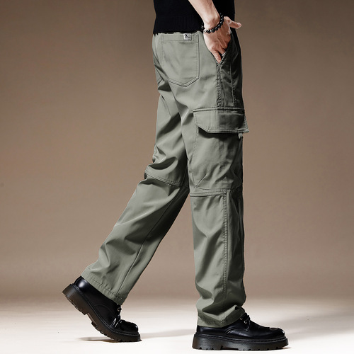 Men's 3-in-1 Waterproof Work Pants, Loose Straight Leg Cargo Pants for Men, Large Size, Multi-Pocket Long Trousers
