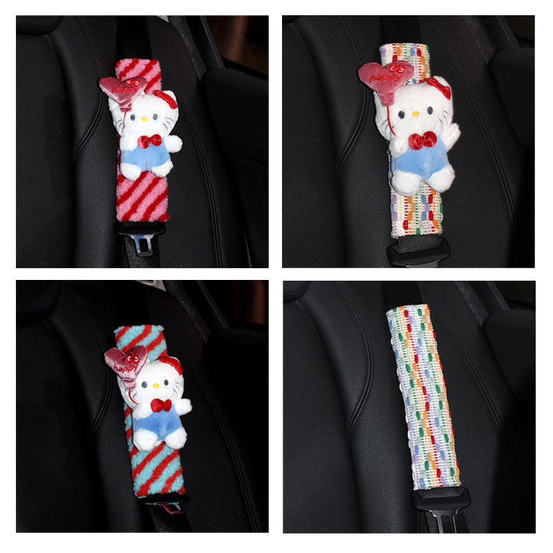 Car seat belt shoulder pad Kate cat 50th anniversary cute girl car decoration protective cover anti-collar