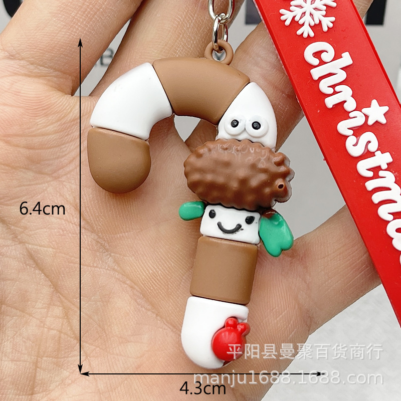2025 クリスマスキーホルダー pvc サンタクロースキーホルダーペンダントクリスマスツリー装飾ブラインドボックス人形|undefined