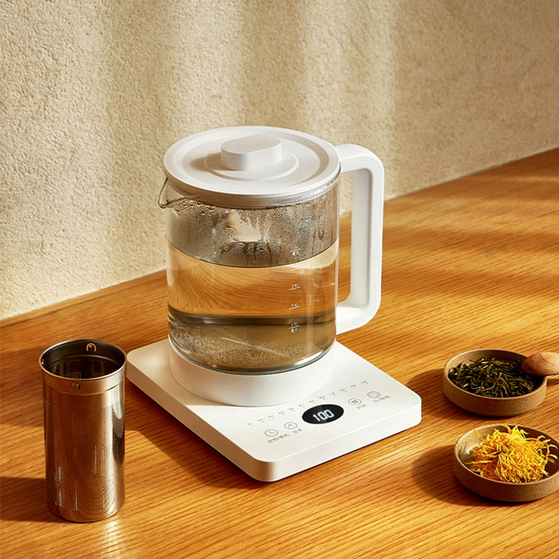 olayks L'Orek Health Bo Furnishing Multifunctional Small Automatic Office Boil Flower Teapot Glass Tea