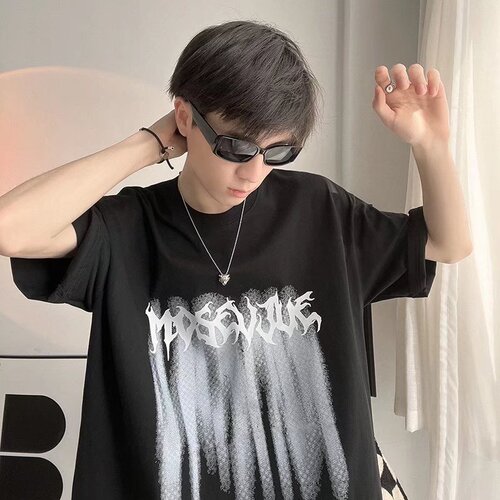 American Retro Tie-Dye Short Sleeve T-Shirt Summer Loose Trendy Ins Design Sense Minority Hong Kong Style Chic Half Sleeve Top