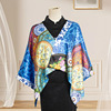 Double-sided silk cloak, scarf, demi-season cheongsam, 2023 collection