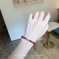Натуральный красный агат, кристалл красоты и защиты, оригинальный простой нишевый стиль, супер белый женский браслет на веревке