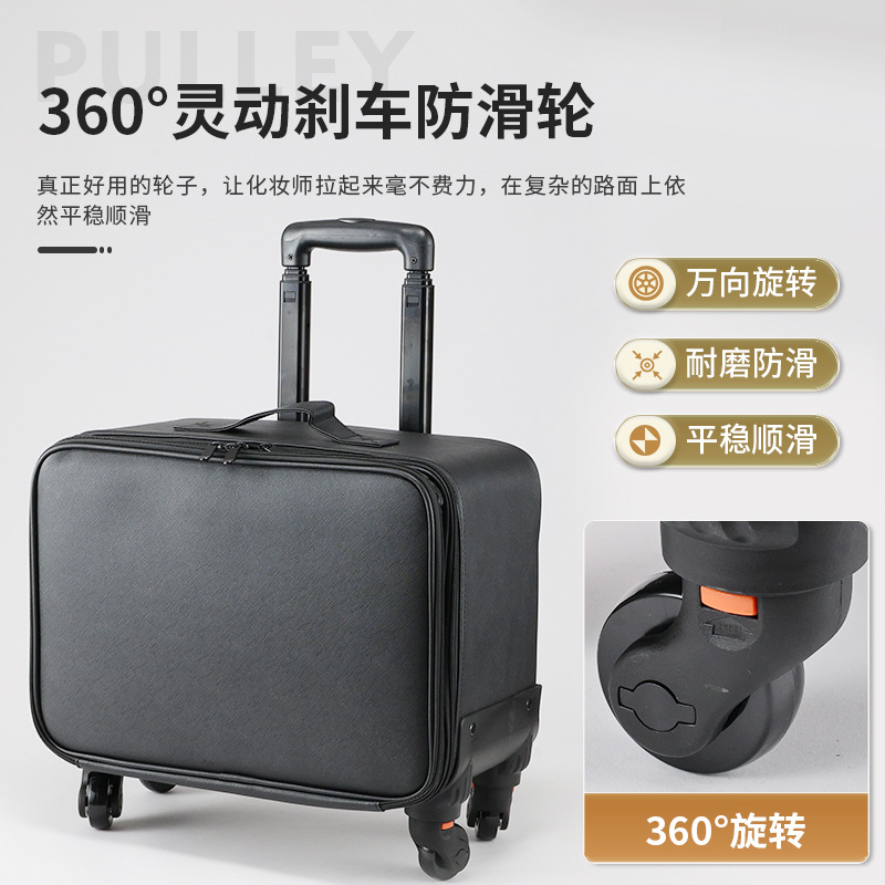 Caja de maquillaje de barra de tracción profesional bolsa de maquillaje portátil bordado de uñas herramientas multifuncionales de maquillaje de barra de tracción bolsa de almacenamiento al por mayor