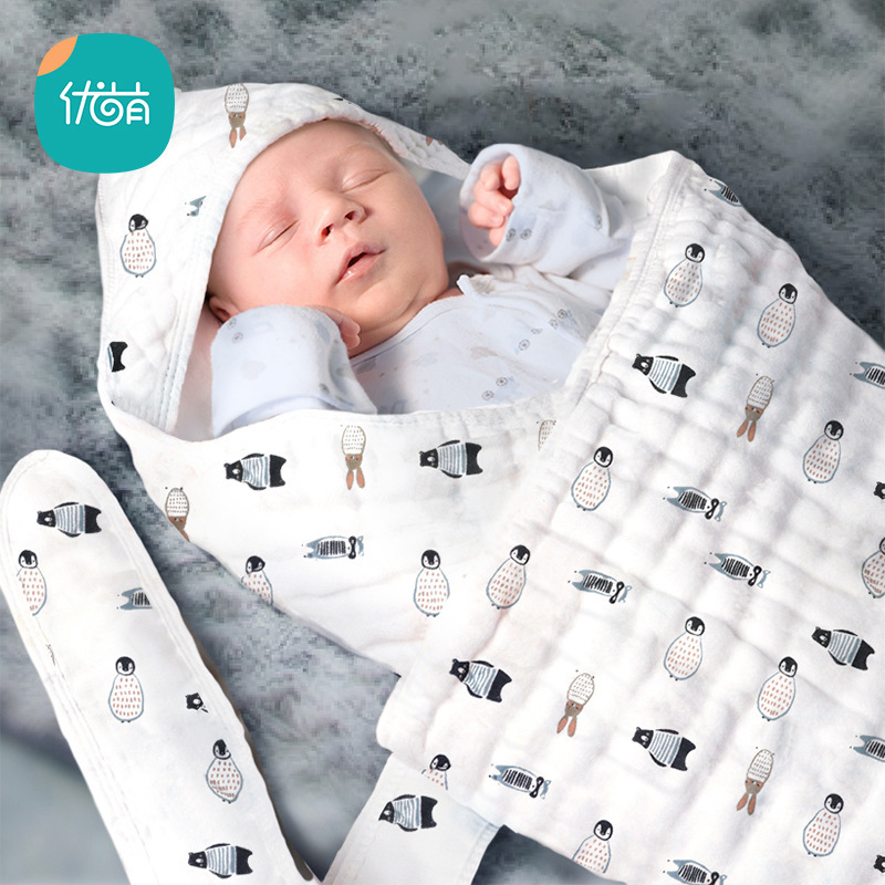 Newborn Baby Blanket Summer Thin Newborn Quilt Pure Cotton Gauze Baby Swaddling Quilt Spring & Fall Delivery Room