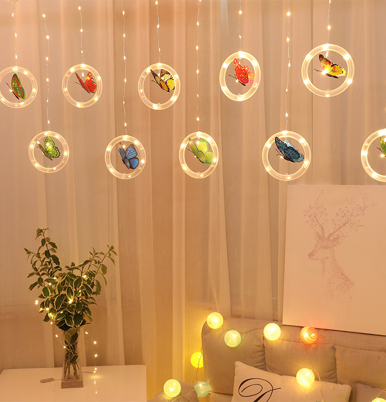 Birthday Cute Butterfly Plastic Party String Lights display picture 4