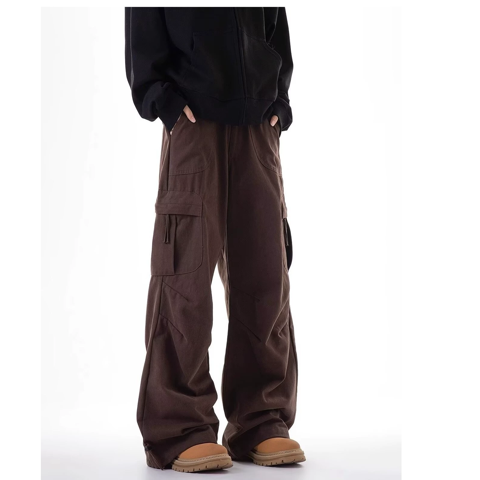 Осенние брюки для мужчин и женщин, американский стиль, oversize