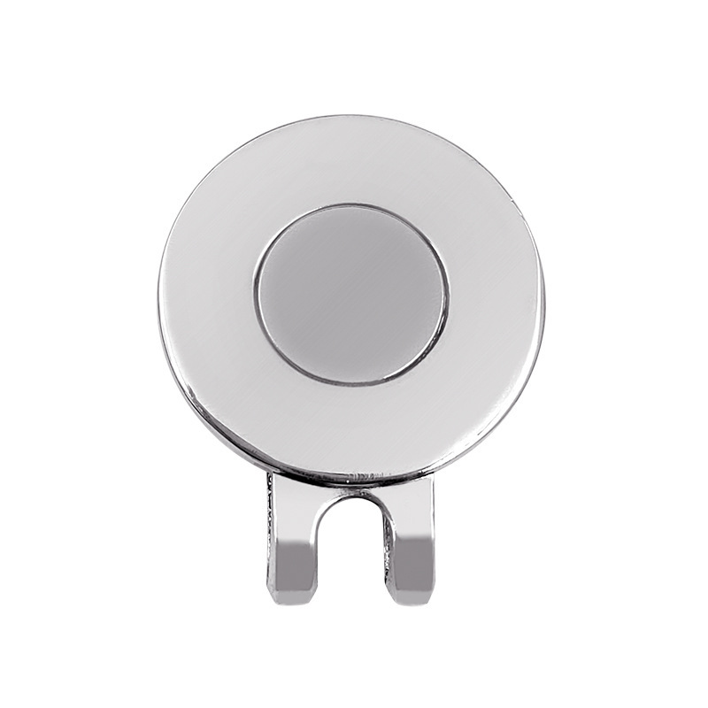 Metal hat clip with smooth surface and large magnet 12mm golf gift, can be paired with 25mm ball coin, blank magnetic hat clip