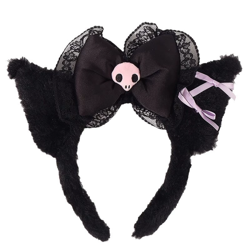 Плюшевая ободок Sanrio Hello Kitty с бантом, стиль лолита, милые ушки