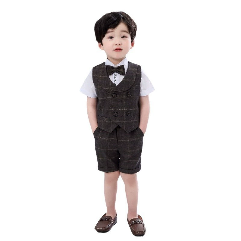 Children's suit, summer vest, set, wedding dress, piano performance costume, new collection, Birthday gift