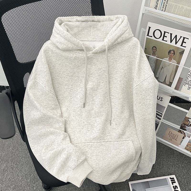 가을 겨울용 후드티, 기모 안감, 두꺼운, 루즈핏, 남성용, 다용도, 캐주얼, 10대 스타일, 청소년 트렌드 브랜드