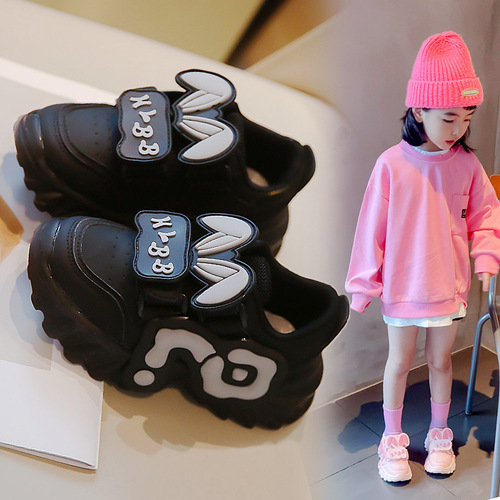 Boys and girls sports shoes  autumn and winter Korean style fashionable soft sole comfortable mesh breathable middle and large children's dad shoes