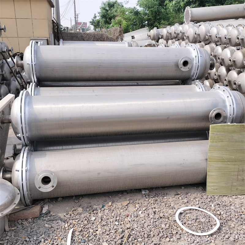 二手不锈钢管式冷凝器 化工工业用大型冷却器 80平方