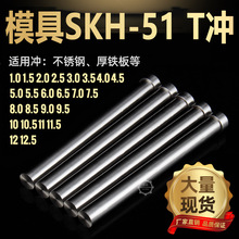 【源头厂家】SKH51模具冲针冲头 HSS高速钢钨钢冲针超硬T冲白钢针