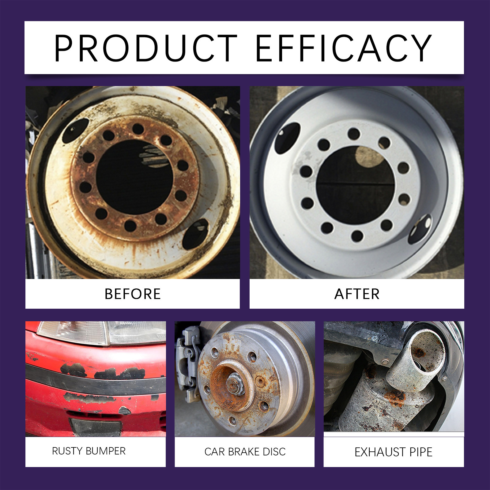 Rayhong Car Iron Powder Rust Remover Car Paint Decontamination Rust Polishing Cleaning Stain Renovation Maintenance