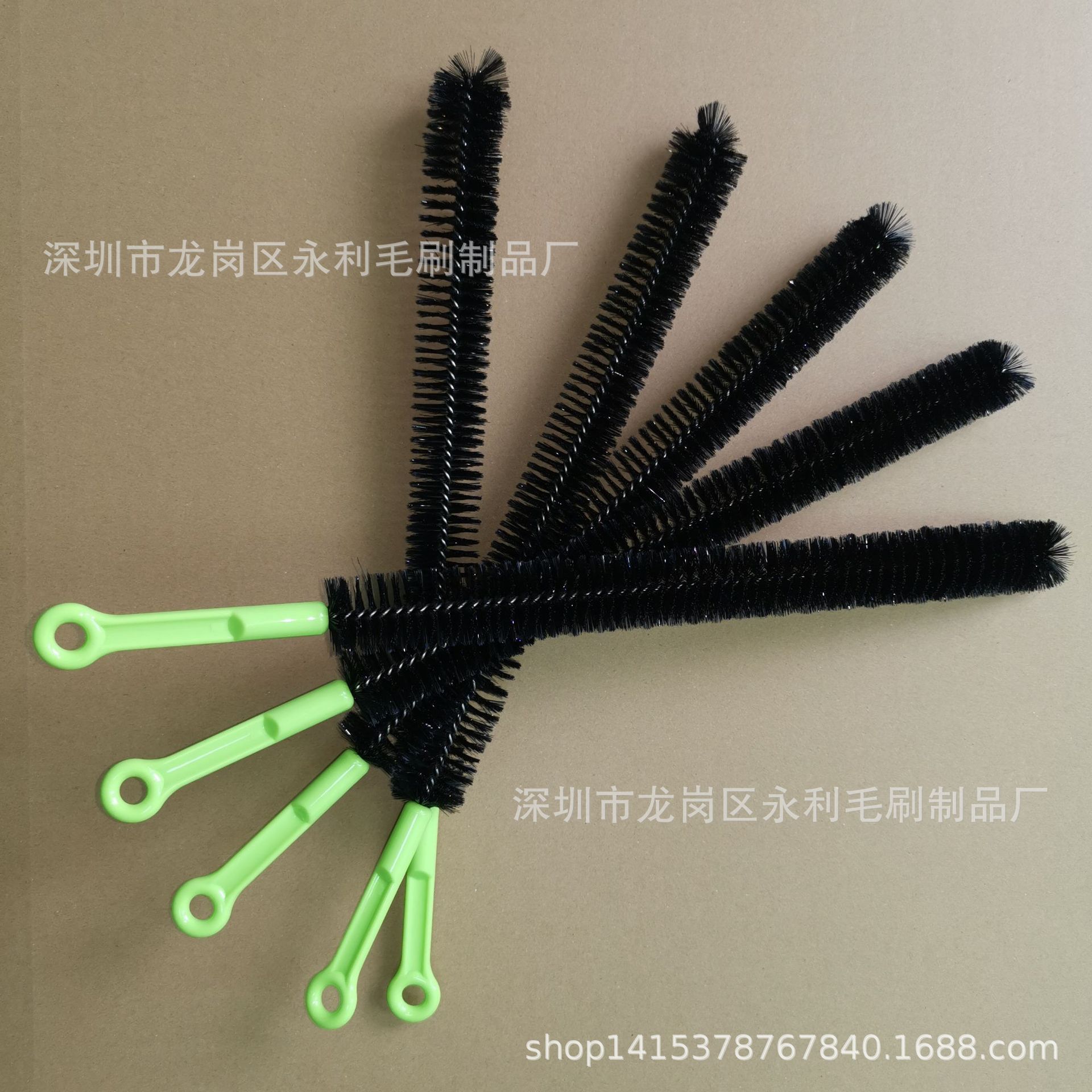果绿色环保手柄毛瓶子刷  量筒量杯刷 氧气湿化瓶刷 深圳永利刷