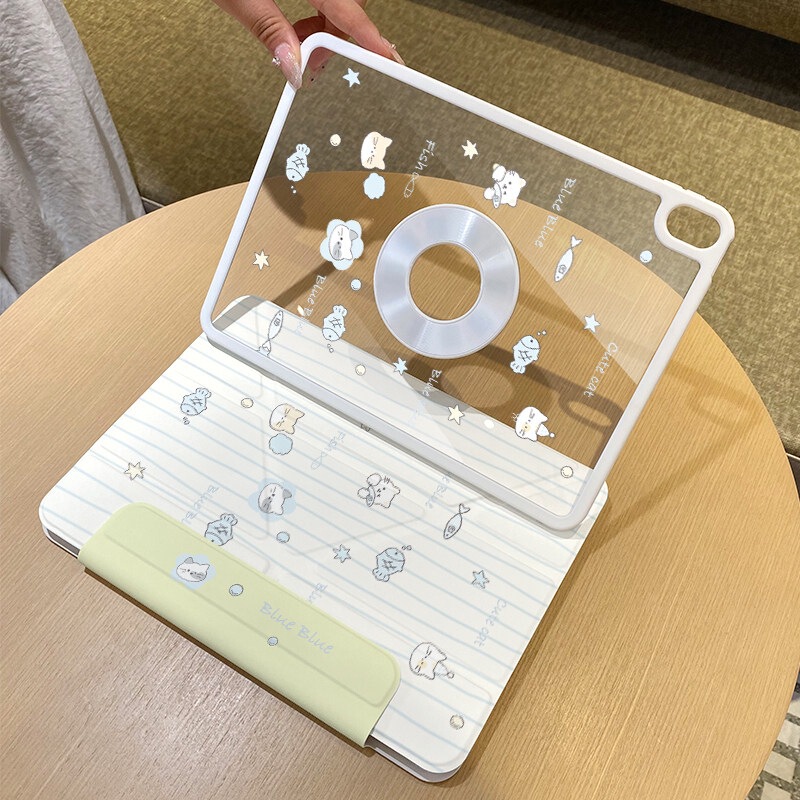 Suitable for Ipad11 Generation Protective Case Air11 Magnetic Suction 720 Rotation Mini7 Tablet Case Air5 Split Pro 11inch