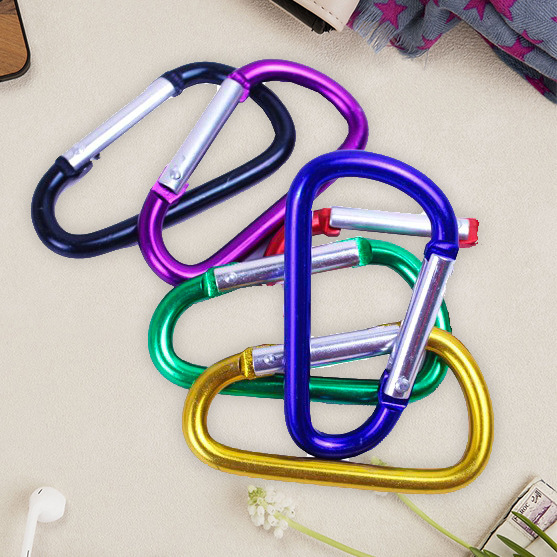 Fuente de la fábrica de alta calidad N ° 4 D tipo mosquetón de aleación de aluminio hebilla colgante al aire libre hebilla de botella de agua