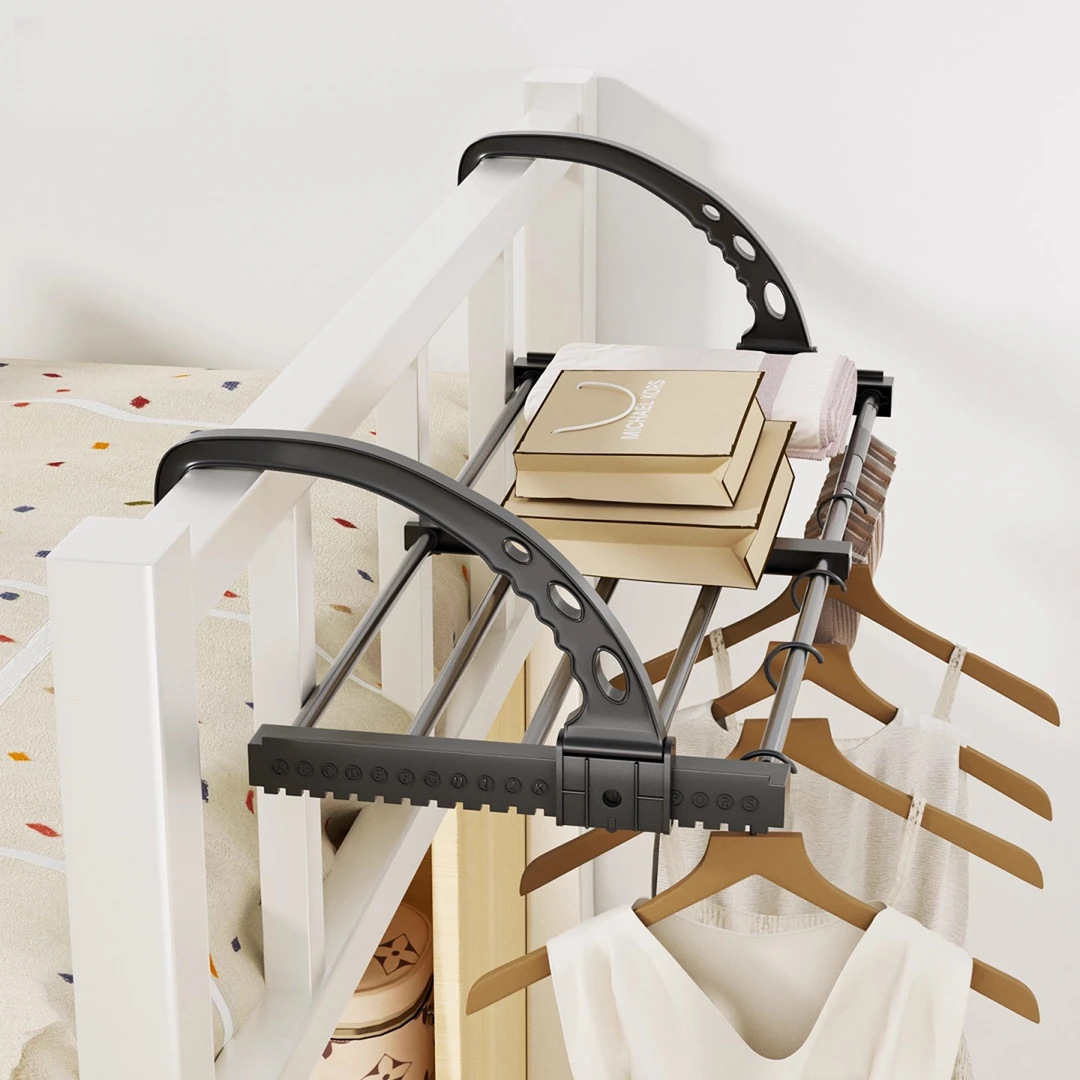 Cross-Border Balcony Clothes Drying Rack Household Retractable Folding Clothes Drying Rack School Dormitory Indoor and Outdoor Clothes Drying Rack