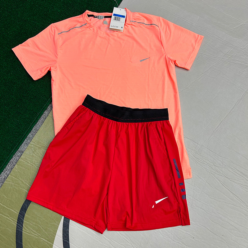 Tendencia de entrenamiento, carrera, fitness, malla, camiseta de secado rápido, elástica, comercio exterior, malla ligera, hombre