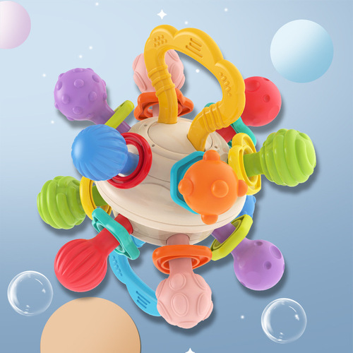 Royal Manhattan Atomic Ball 0-1 year old baby molar soft rubber boilable rattle hand ball baby toy