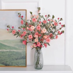 ツバキの花のシミュレーション花の造花の装飾のプラスチックの花の家庭の客間の生け花の食卓は花の芸の装飾の置物を並べます。