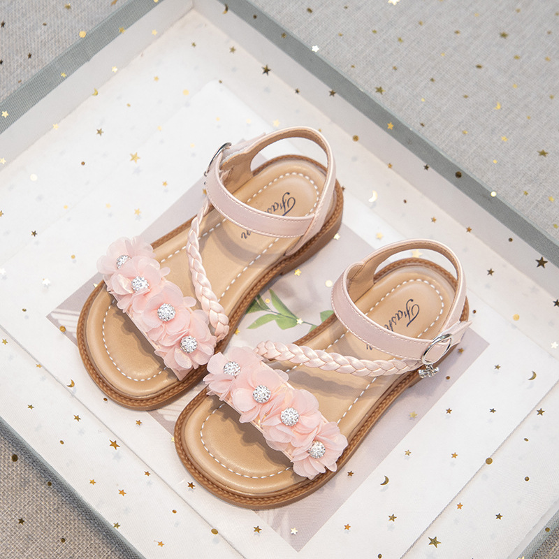 Sandalias de flores para niñas 2025 nuevas sandalias para niños de verano niñas zapatos de princesa de fondo suave zapatos de playa de moda image 5