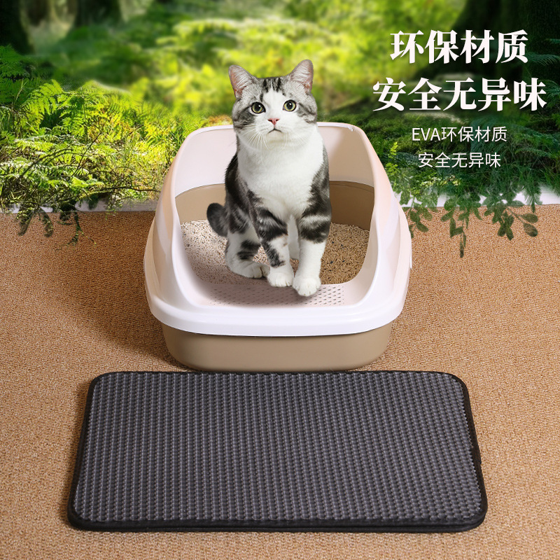 Estera de arena para gatos de doble capa anti transfronteriza hogar nuevo fabricante de estera impermeable para mascotas estera lavable para perros EVA