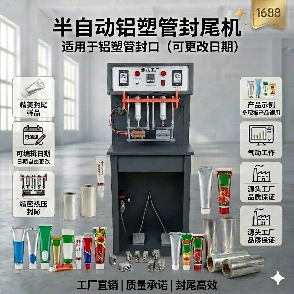 牙膏洗面奶铝塑塑料软管封尾机 TS-80化妆品日化用品封尾机