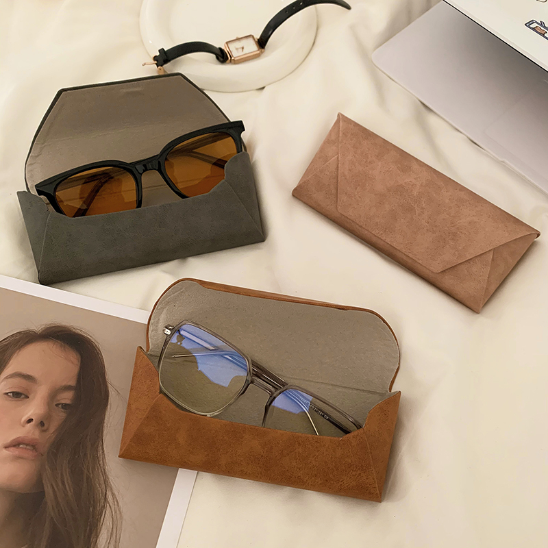 Brown Retro Glasses Box Niche High-end High-capacity Compression-resistant Sunglasses Storage Artistic Myopia Glasses Box Trendy Brown Retro Glasses Box Niche High-end High-capacity Compression-resistant Sunglasses Storage Artistic Myopia Glasses Box Trendy