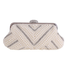 跨境厂家新款clutch bag 7576A03手工口金珍珠旗袍包晚宴会手提包