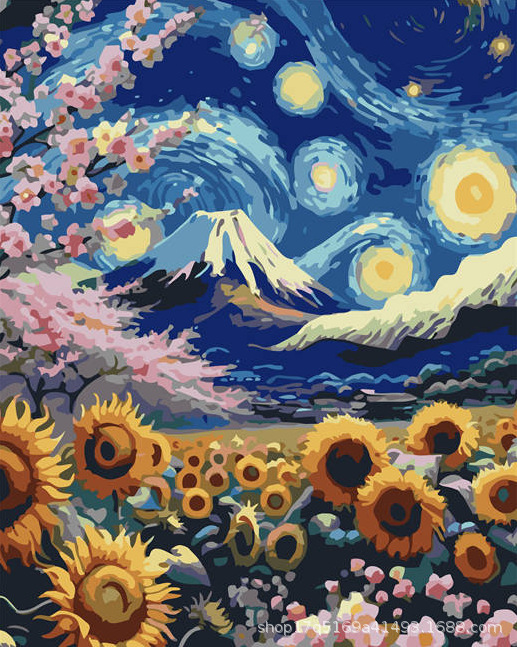 Pintura al óleo digital DIY pintura al óleo hecha a mano para colorear lona núcleo de pintura acrílica serie de estilo explosivo al por mayor y al por menor